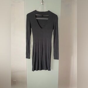 Forever 21 Charcoal Long Sleeve Dress NWOT